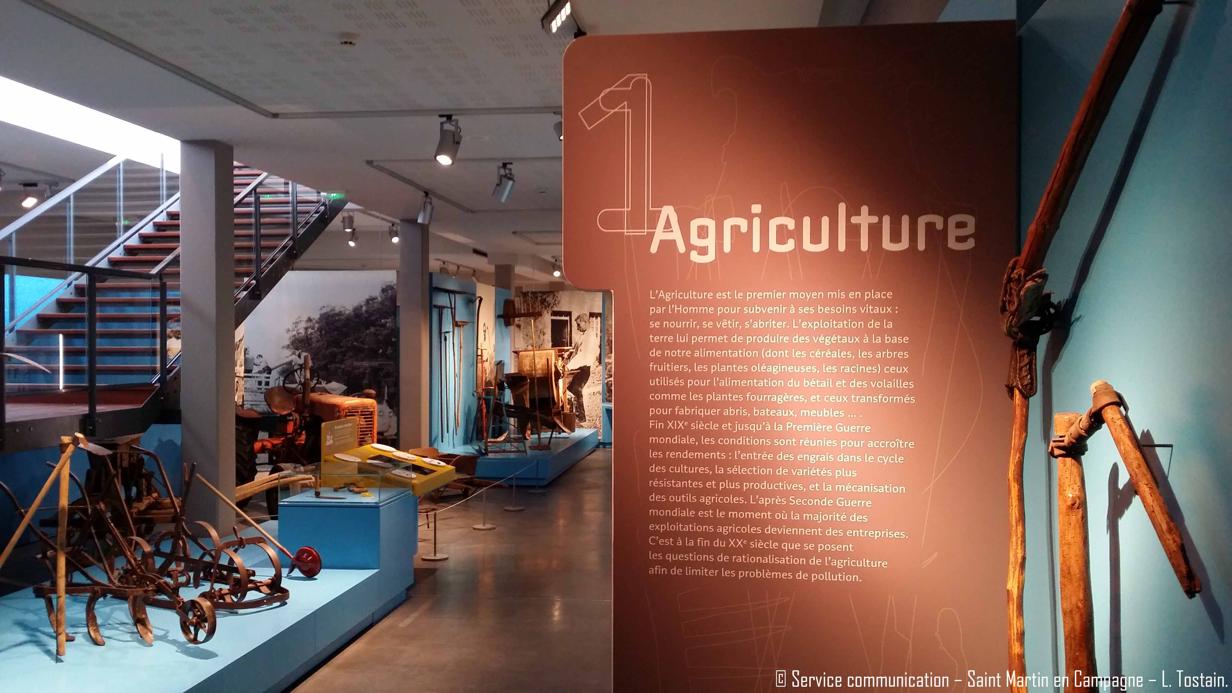 Début du parcours de visite avec la thématique Agriculture, 2014.
